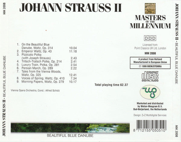Johann Strauss Jr. : Beautiful Blue Danube (CD, Comp)