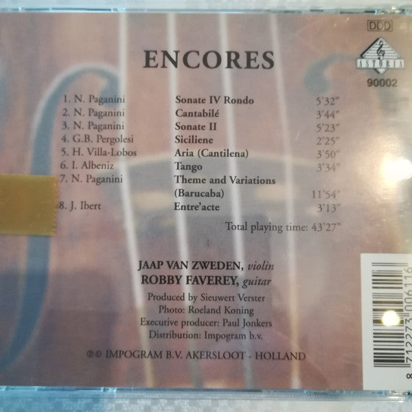 Jaap Van Zweden  ○  Robby Faverey : Encores (CD, Album)
