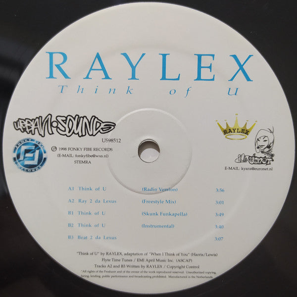 Raylex : Think Of U (12", Maxi)