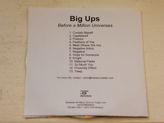 Big Ups (2) : Before A Million Universes (CDr, Album, Copy Prot., Promo)