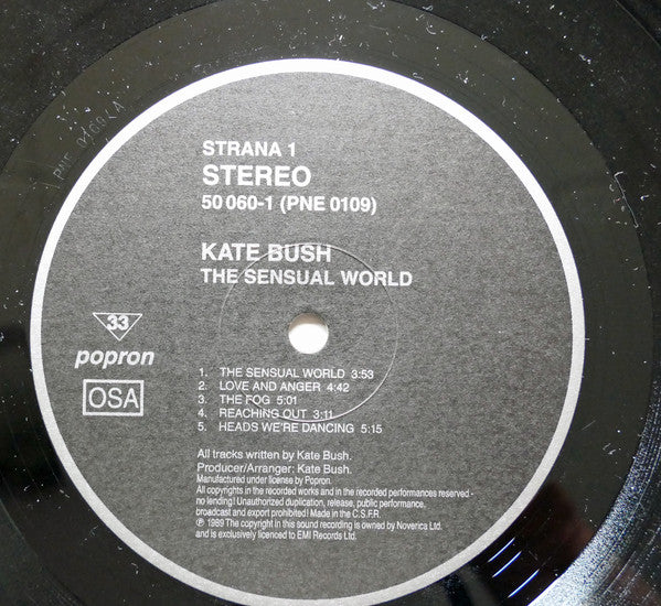 Kate Bush : The Sensual World (LP, Album)