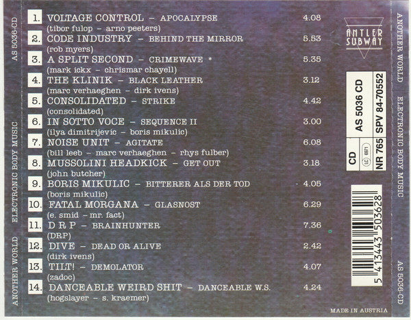Various : Another World - Electronic Body Music (CD, Comp)