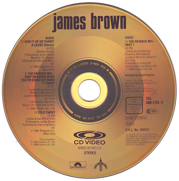 James Brown : The Payback Mix - Part One (CDV, 5", Single, PAL)