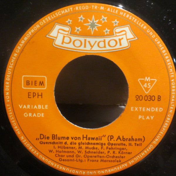 Paul Abraham : Die Blume Von Hawaii (7", EP, Mono, RE)