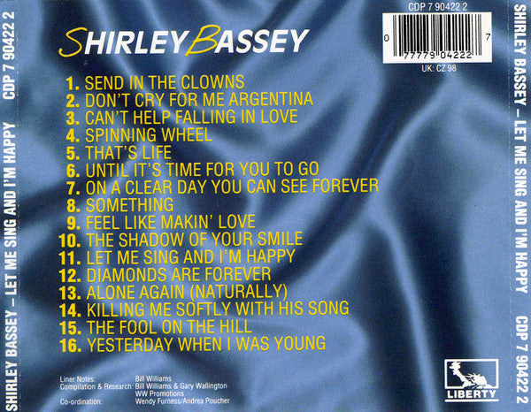 Shirley Bassey : Let Me Sing And I'm Happy (CD, Comp)