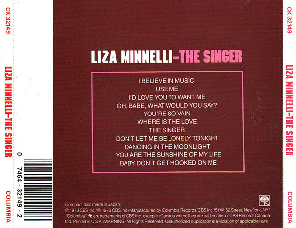 Liza Minnelli : The Singer (CD, Album)