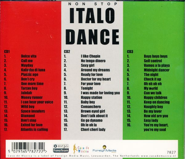 Various : Non Stop Italo Dance (3xCD, Comp)
