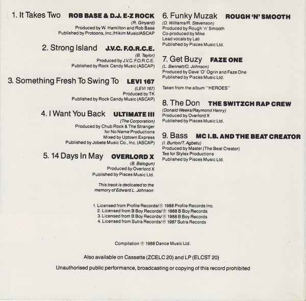 Various : Hip Hop 20 (CD, Comp)