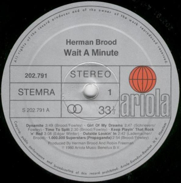 Herman Brood : Wait A Minute... (LP, Album)