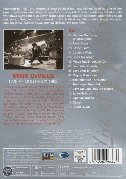 Mink DeVille : Live At Montreux 1982 (DVD-V, PAL)