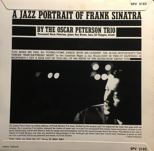 The Oscar Peterson Trio : A Jazz Portrait Of Frank Sinatra (7", EP, Mono)