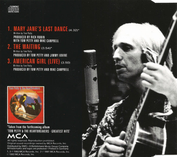 Tom Petty And The Heartbreakers : Mary Jane's Last Dance (CD, Maxi)