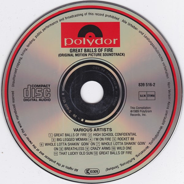 Various : Great Balls Of Fire! (Original Motion Picture Soundtrack) (CD, Album)