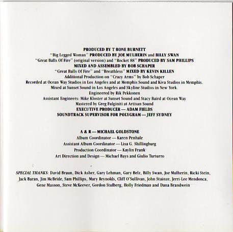 Various : Great Balls Of Fire! (Original Motion Picture Soundtrack) (CD, Album)