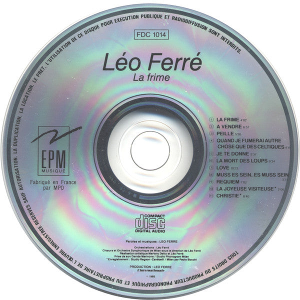 Léo Ferré : La Frime (CD, Comp)