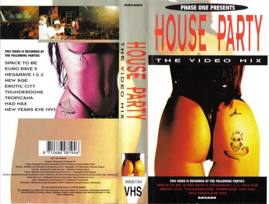 Various : House Party (The Video Mix) (VHS, PAL)