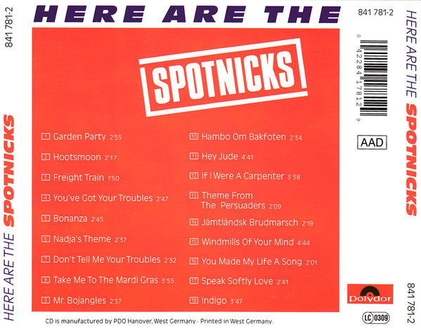 The Spotnicks : Here Are The Spotnicks (CD, Comp)