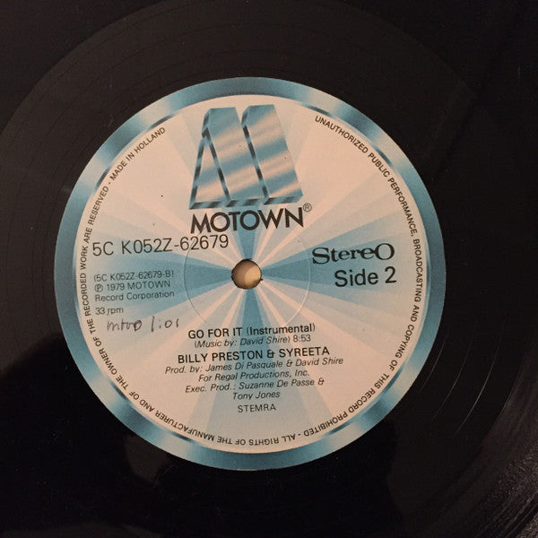 Billy Preston & Syreeta : Go For It (12", Single)