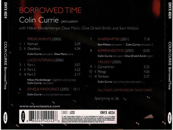 Colin Currie : Borrowed Time (CD, Album)
