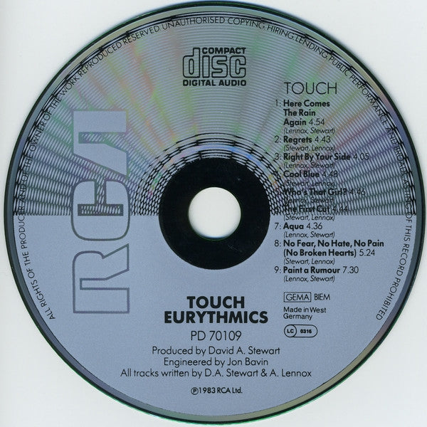 Eurythmics : Touch (CD, Album, RE)