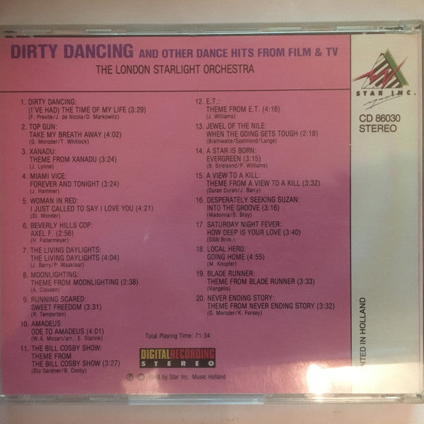 The London Starlight Orchestra & Singers : Dirty Dancing And Other Dance Hits From Film & TV (CD, Album)