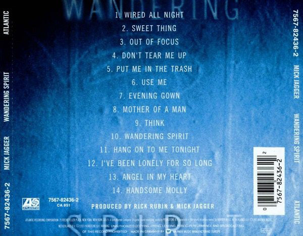 Mick Jagger : Wandering Spirit (CD, Album)
