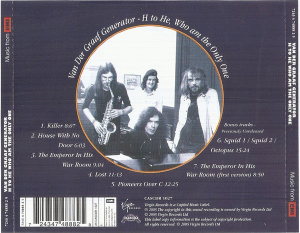 Van Der Graaf Generator : H To He, Who Am The Only One (CD, Album, RE, RM)