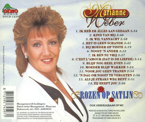Marianne Weber : Rozen Op Satijn (CD, Album)