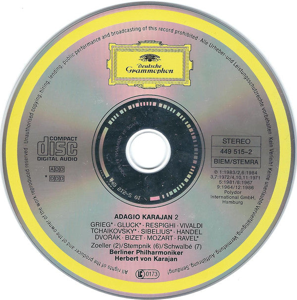 Berliner Philharmoniker • Herbert von Karajan : Adagio - Karajan 2 (CD, Comp)