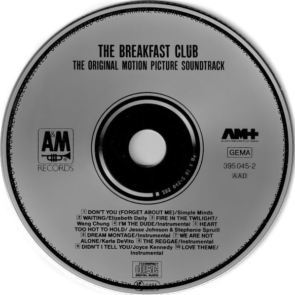 Various : The Breakfast Club (Original Motion Picture Soundtrack) (CD, Album)