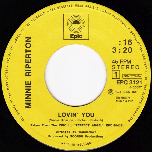 Minnie Riperton : Lovin' You (7", Single)