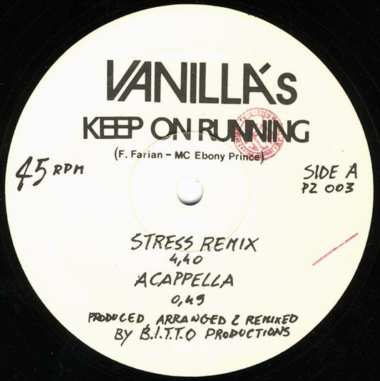 Vanilla's : Keep On Running (12")