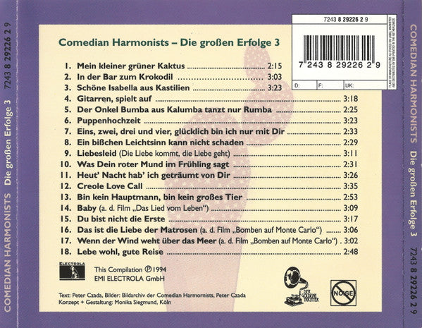 Comedian Harmonists : Die Grossen Erfolge 3 (CD, Comp, Mono)