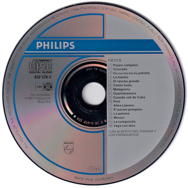 Luis Alberto del Parana y Los Paraguayos : Fiësta (CD, Comp)