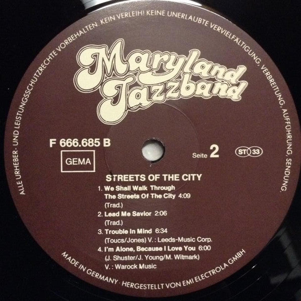 Maryland Jazz Band Of Cologne : Streets Of The City (LP, Album)