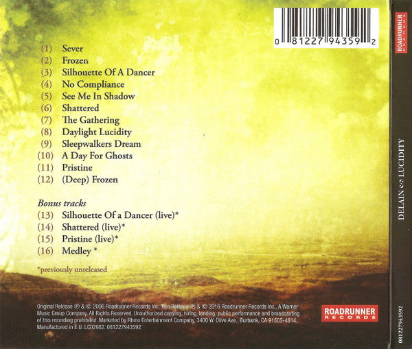 Delain : Lucidity (CD, Album, RE, RM, The)
