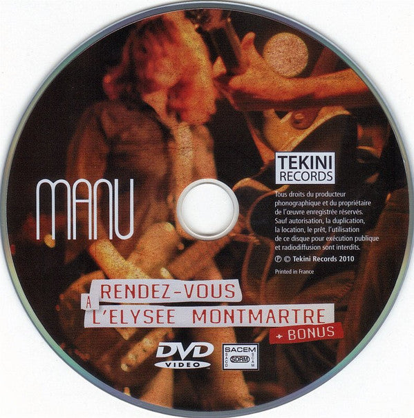 Manu (31) : Rendez-Vous à l'Élysée Montmartre (DVD-V + CD)