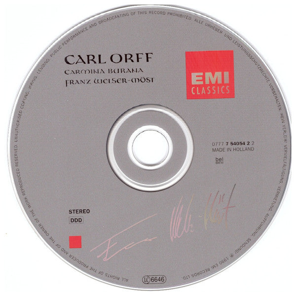 Carl Orff : Carmina Burana (CD, Album)
