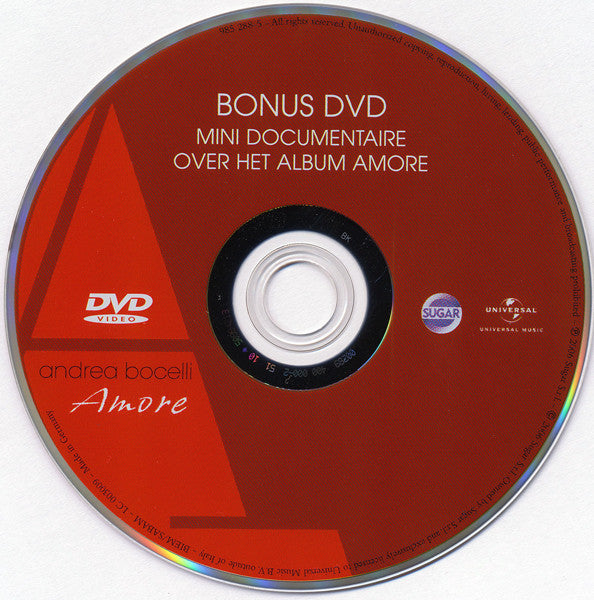 Andrea Bocelli : Amore (CD, Album + DVD-V)