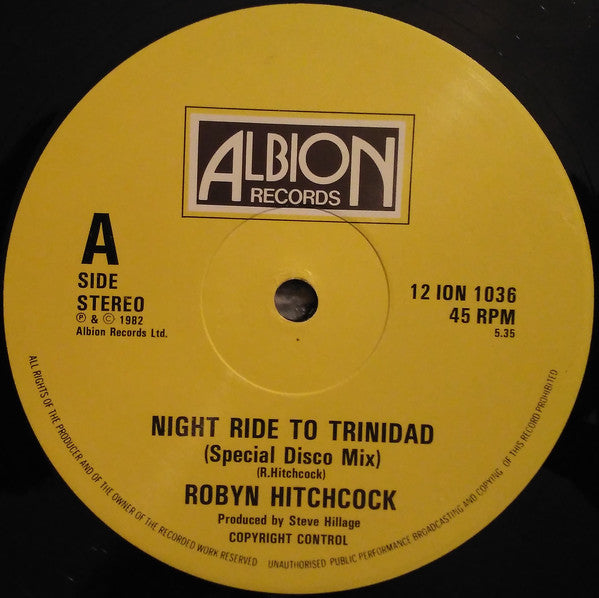 Robyn Hitchcock : Nightride To Trinidad (12")