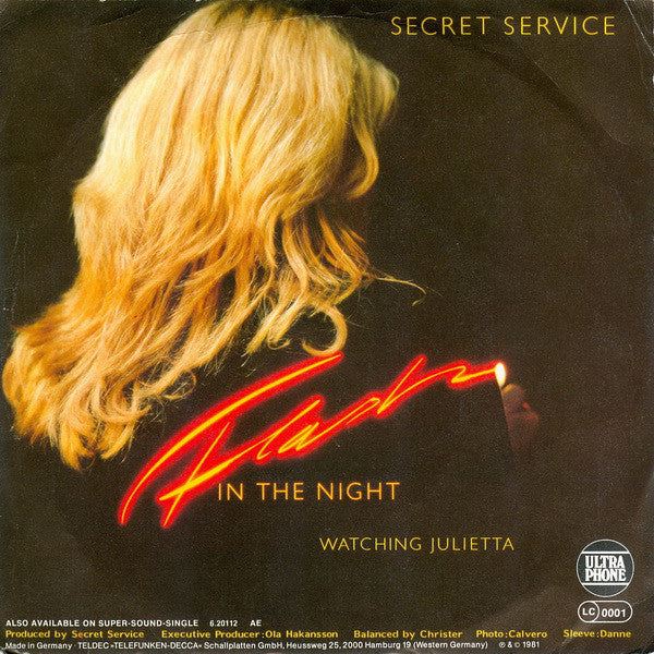Secret Service : Flash In The Night (7", Single)