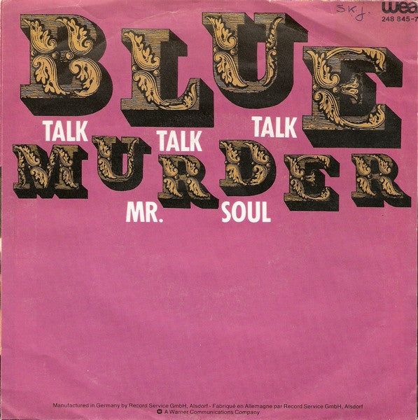 Blue Murder : Talk Talk Talk (7", Single)