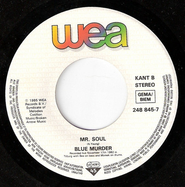 Blue Murder : Talk Talk Talk (7", Single)