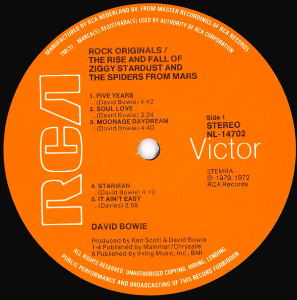 David Bowie : The Rise And Fall Of Ziggy Stardust And The Spiders From Mars (LP, Album, RE)