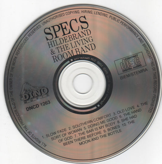 Specs Hildebrand & The Living Room Band : The Moon And The Bottle (CD, Album)