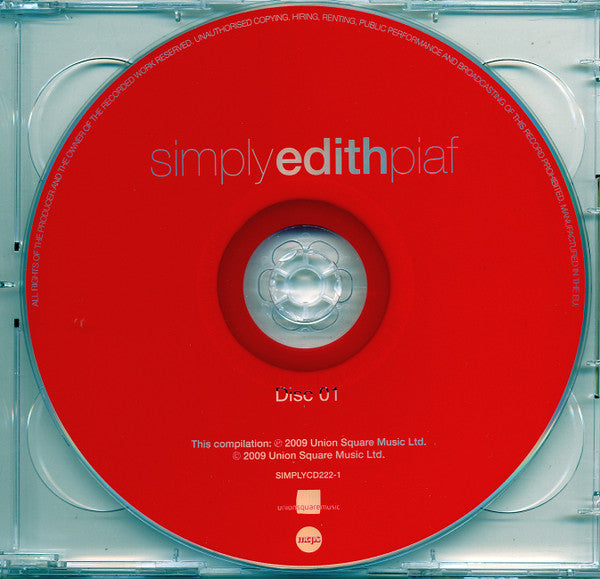 Edith Piaf : Simply Edith Piaf (2xCD, Comp)