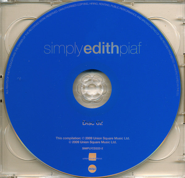 Edith Piaf : Simply Edith Piaf (2xCD, Comp)