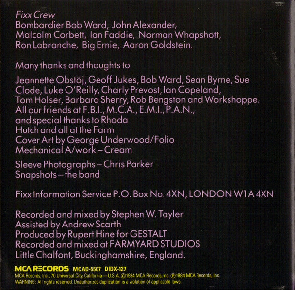 The Fixx : Phantoms (CD, Album)