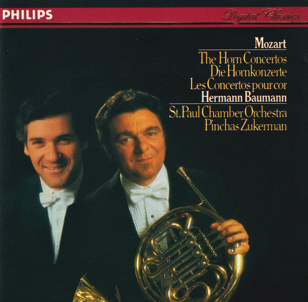 Wolfgang Amadeus Mozart / Hermann Baumann / The Saint Paul Chamber Orchestra / Pinchas Zukerman : Die Hornkonzerte (CD, Album)