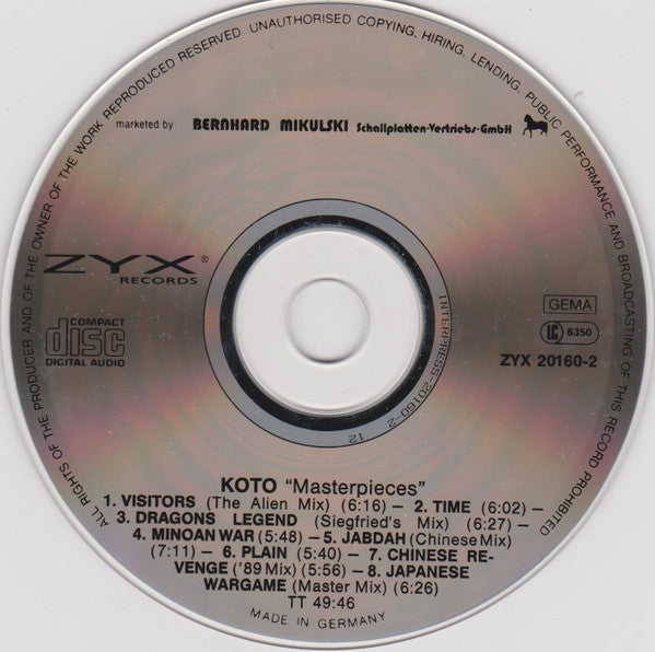 Koto (2) : Masterpieces (CD, Album)